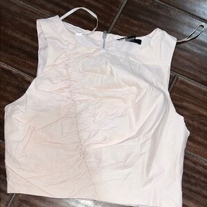 Forever 21 Light Pink Ruched Sleeveless Blouse